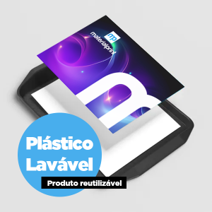 Jogo Americano | Forro de Bandeja | Plastico Lavável PS branco 1 mm 297x420mm 4x0   Material reutilizável
